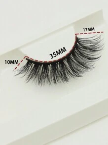 5 对俄罗斯条状睫毛蓬松水貂睫毛 3D 假睫毛俄罗斯卷睫毛假睫毛戏剧性凌乱水貂睫毛纤长狐狸眼提升造型睫毛延长套装全睫毛条，延长和丰盈眼角美容化妆 - 黑色 - 查看 3