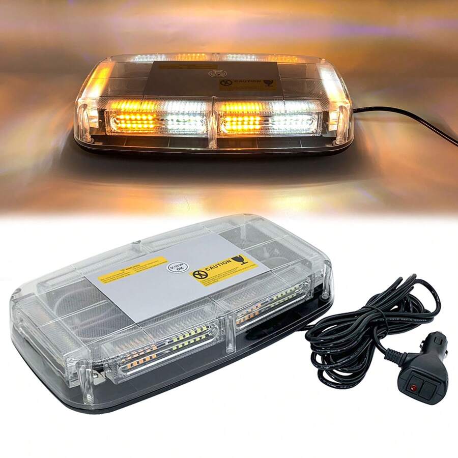 12 Inch 72 Led Emergency Strobe Light High Visibility Safety Beacon Light, Mini Led Light Bar