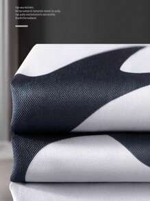 Madebyblanc Thickened Bathroom Shower Curtain With Black Shower Head Pattern, Waterproof, Mildew & Mold Resistant, Suitable For Shower, Blocking And Separation, No Need For Drilling Home Bathroom Decor Fall Decor Bathroom Accessories Back To School - Black and White - View 3