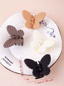 4入組多色蝴蝶形髮夾 - 彩色 - 查看 5