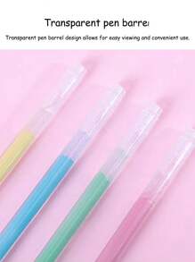 9pcs Colored Gel Pens, 9 Pastel Ink Colors, Cute Pens 0.5mm Fine Point Quick Drying for Writing Drawing Journaling Note Taking School Office Home - Multicolor - View 3