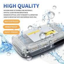 12 Inch 72 Led Emergency Strobe Light High Visibility Safety Beacon Light, Mini Led Light Bar With Strong Magnetic Base, For Trucks, Engineering Vehicles, Snow Plows, Towing Vehicles, Postal Vehicles - White Yellow - View 7