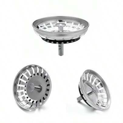 Plugue de drenagem para pia de cozinha de aço inoxidável e núcleo de cobre de 80 mm, decoração para casa e banheiro, decoração de outono, volta às aulas