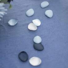 真絲玫瑰花瓣200入組塵土飛揚的藍色的花瓣花女孩分散花瓣適合婚禮桌子中心裝飾品走道紙屑晚宴家庭 - 藏蓝色 - 查看 2