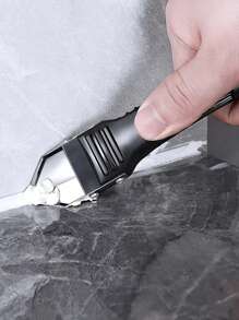 Espátula De Paleta De Silicona Multifuncional, Para Azulejos, Herramienta De Eliminación De Lechada De Varios Ángulos, 1 Ud. - Negro - Ver 7