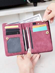 MIYIN Fashionable Zipper Coin With Wrist Strap Women Hot Pink Business Casual Wristlet Wallet Wristlet Wallet For Women Wallet Purse Wallet Small Wallet - Pink - View 10