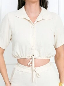 Women Two-piece Outfits - Màu be - Xem 9