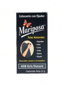 COLORANTE DE TELAS PASTILLA GRIS OSCURO MARIPOSA 608 3250 - Gris Oscuro - Ver 2