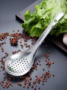 Thickened Stainless Steel Sichuan Pepper Spoon With Short Handle - Silver - View 1