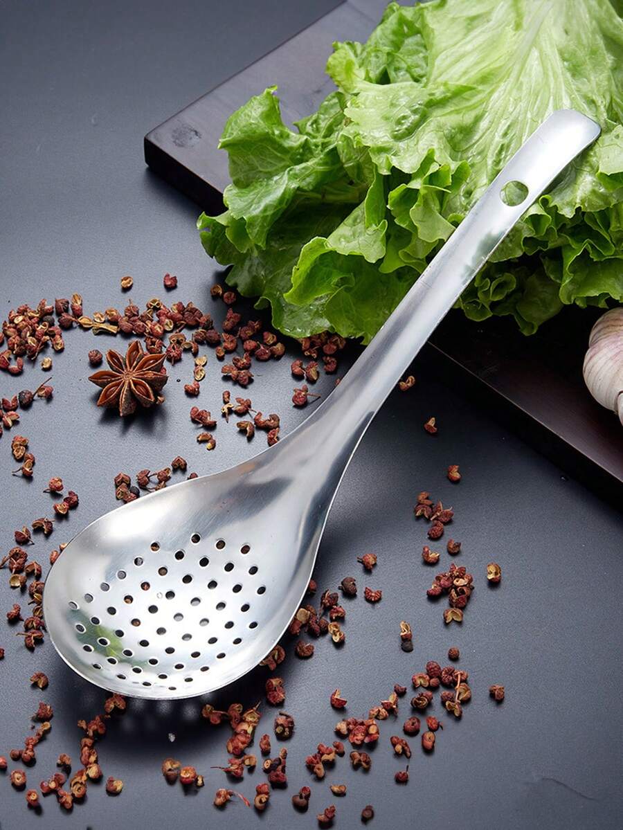 Thickened Stainless Steel Sichuan Pepper Spoon With Short Handle - Silver - View 1