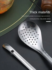 Thickened Stainless Steel Sichuan Pepper Spoon With Short Handle - Silver - View 6