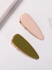 2 chiếc kẹp tóc cá sấu thời trang ngọt ngào dành cho nữ - Nhiều màu - Xem 4