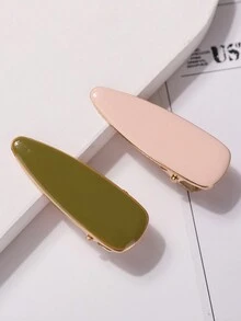 2 chiếc kẹp tóc cá sấu thời trang ngọt ngào dành cho nữ - Nhiều màu - Xem 1