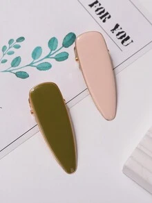 2 chiếc kẹp tóc cá sấu thời trang ngọt ngào dành cho nữ - Nhiều màu - Xem 2