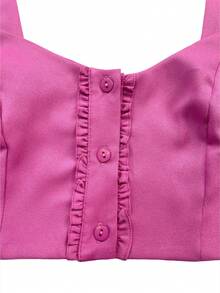 K&K FASHION Women Tops - 玫瑰紅 - 查看 9