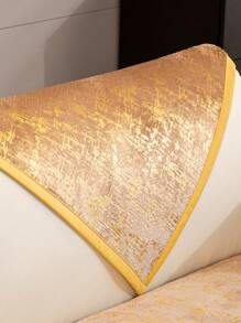 1入組防滑雪花絨面通用四季沙發坐墊套,帶扶手套和靠背套,適用於1-4人坐的沙發,金邊緣 - 咖啡棕 - 查看 6