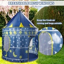 Carpa De Castillo Para Niños, Juegos En Interior O Exterior Azul Y Rosa LEODY linea king rey
