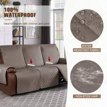 Waterproof Recliner Sofa Cover, Non-Slip Reclining Couch Covers For 1, 2 & 3 Seater, Recliner Couch Cover Furniture Protector With Elastic Straps - 卡其色 - 查看 4