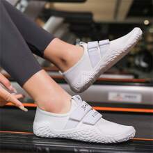 Couple Training Shoes, Fitness Gym Barefoot Styling Shoes, Anti-Slip, Lifting, Squat, Deadlift, Training, Running, Yoga, For Women - White - View 3