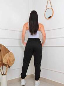 Women Pants - 黑色 - 查看 2