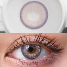 1 Pair DIVA Color Soft Contact Lens Eye Beauty Colored Lenses Eye Makeup Cosmetic Lenses 14.2mm Yearly Use - Purple - View 2