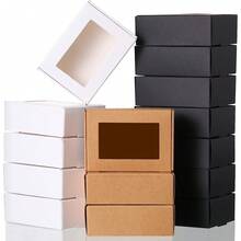 Caja De Regalo De Papel Kraft Rectangular Pequeña De 30 Piezas - Multicolor - Ver 1