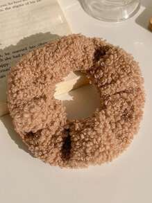 Bộ phụ kiện tóc mùa đông hình thỏ màu trơn 7 món dành cho nữ, bao gồm dây buộc tóc, chun buộc tóc, phù hợp sử dụng hàng ngày, trang điểm, tạo kiểu tóc và phối với quần áo. Dễ thương, thích hợp làm dây buộc tóc đi học, phụ kiện buộc tóc đuôi ngựa thường ngày, dây chun co giãn. - Màu Khaki - Xem 6