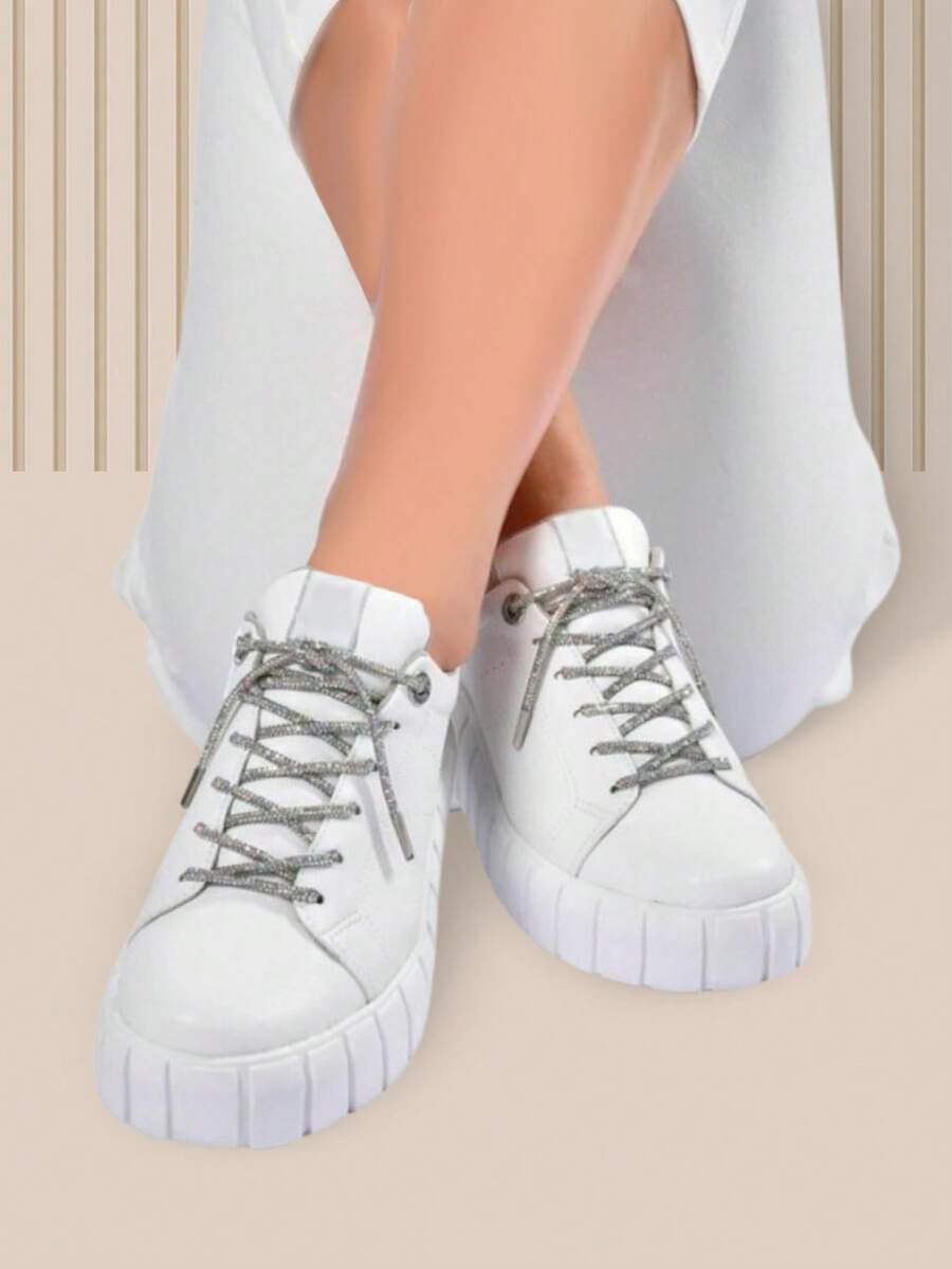 Women Wedge Sneakers - Blanco - Ver 1