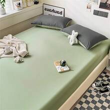 1 Miếng Polyester Flannel Chăn Vừa vặn Trải giường Nệm Người bảo vệ - Matcha xanh - Xem 5
