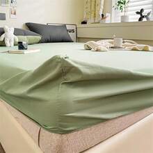 1 Miếng Polyester Flannel Chăn Vừa vặn Trải giường Nệm Người bảo vệ - Matcha xanh - Xem 6