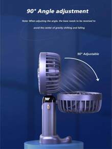 1 Rechargeable 1200 MAh Portable Handheld Mini Fan N15 Five Wind Mute Foldable Suitable For Outing Play Desktop Office Use - White - View 10