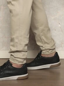 Men Pants - 杏色 - 查看 4