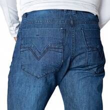 Pantalón de Recto Mezclilla Whiskas - Azul Marino - Ver 4