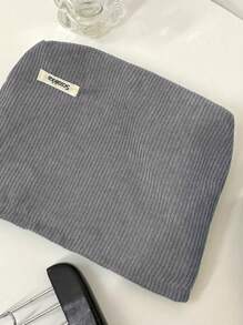 1Pc Grey Plush Zipper Cosmetic Bag, Perfect For Travel & Beauty Essentials Makeup Bag Makeup Pouch Skincare Bag Toiletry Bag Packing Cubes, Cruise Essentials Dorm Essentials, Wedding Bridesmaid Gifts, Mom Gifts, Birthday Gifts, Gifts For Friends And Teachers, Home Decor, Bathroom Living Room Bed Bathroom Organizer, Jewelry Organizer, Lip Oil Organizer,Christmas Gifts,Pouch,Travel,Gifts For Women,Women's Necessaire,Travel Essential,Pouch,Clutch / Small Handbag,Necessaire,Makeup Organizer,Makeup Organize,Pouch,Brush Holder,Mini Pouch,Large Capacity Pouch