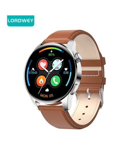 LORDWEY Reloj inteligente Hombres impermeable deportivo de aptitud física sangre de monitoreo de presión arterial Mujer Reloj inteligente