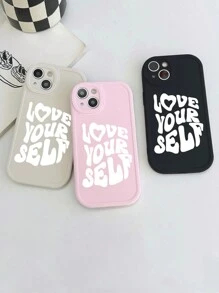 3pcs Inspirational English Letters Frosted Silicone Phone Cases Compatible With IPhone, Compatible With Samsung Galaxy Smartphones,International Version, Not The Domestic Version - Multicolor - View 2