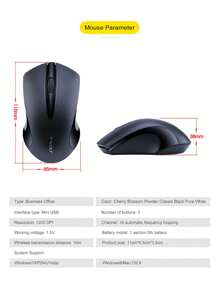 Ratón Inalámbrico Para Negocios De Oficina Con Interfaz Usb, Diseño Simple, Función De Auto-sueño, Larga Duración De La Batería - Rosa Pálido - Ver 6