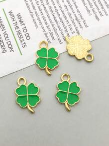 20 件裝時尚琺瑯合金四葉草吊飾 Diy 吊墜適用於手鍊項鍊耳環珠寶製作配件 - 均碼 - 查看 5