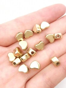 100 件时尚塑料金色星形心形圆形 DIY 串珠手链项链隔珠女士珠宝制作配件串珠