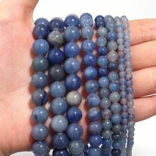 1pc Blue Agate Natural Stone Beads, 4mm/6mm/8mm/10mm - Baby Blue - View 3