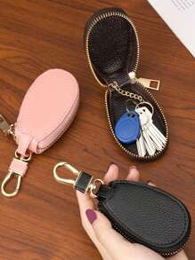 Vỏ chìa khóa màu trơn - màu đen - Xem 1