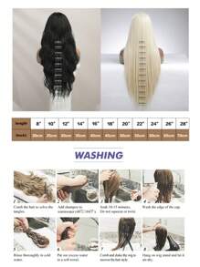 Long Curly Brown Wig With Straight Bangs Woven Chemical Fiber Hair Daily Artificial Scalp