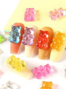 Trang trí móng tay nghệ thuật Gummy Bear, 18 phụ kiện trang trí móng tay DIY hình gấu kẹo dẻo dễ thương biến móng tay của bạn thành kiệt tác phủ kẹo Đá quý làm móng Phụ kiện làm móng - Nhiều màu - Xem 3