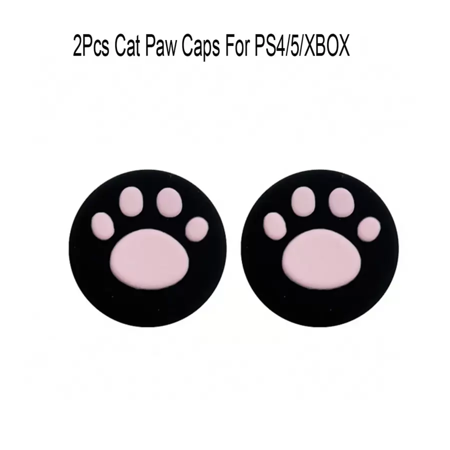 2pcs Cat Claw Silicone Joystick Button Caps, Protective Covers For //PS3/ 360/ One/Switch Pro Controllers - Multicolor - View 1