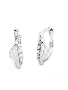Aretes Finos Mujer Arracadas Chicas Oro Laminado Juveniles - Plateado - Ver 1