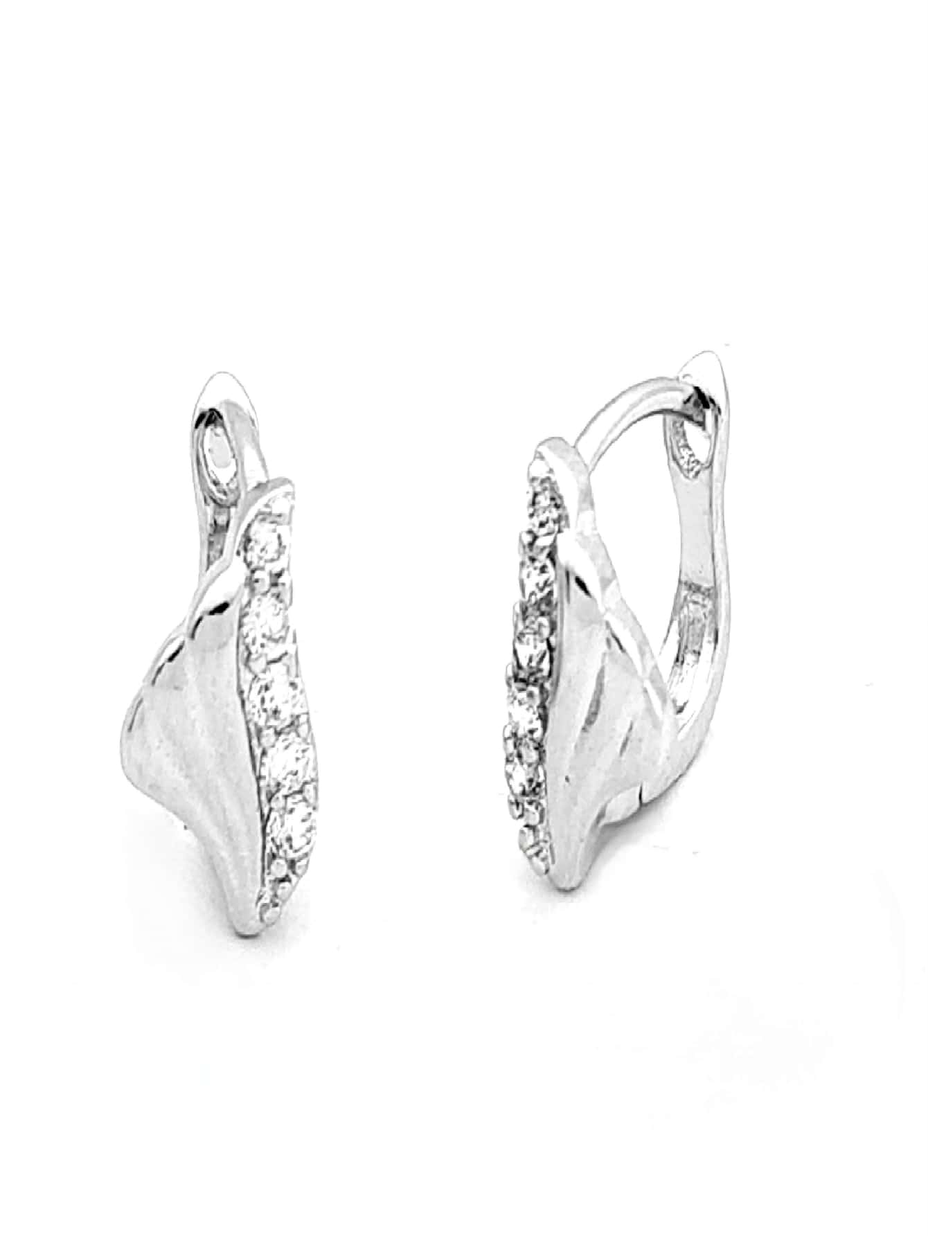 Aretes Finos Mujer Arracadas Chicas Oro Laminado Juveniles - Plateado - Ver 1