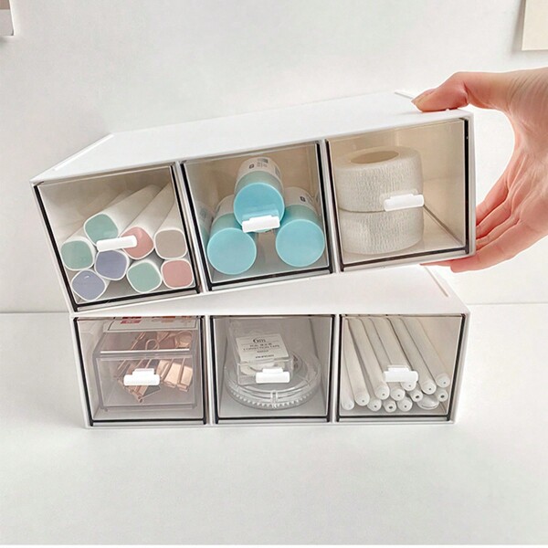 One Layer Three Drawer Desk Organizer For Stationery And Office