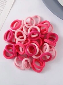 500pcs/Set Elastic Gradient Colorful Towel Hair Ties Casual - Ombre - View 4