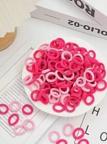 500pcs/Set Elastic Gradient Colorful Towel Hair Ties Casual - Ombre - View 5