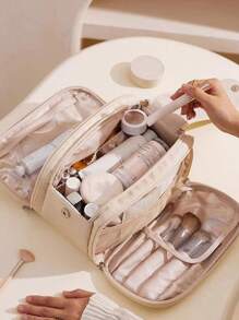 Women's Large Capacity Portable Travel Toiletry Bag For Makeup And Bathroom Essentials Makeup Brushes Storage Makeup Bag Makeup Bags Makeup Organizer Make Up Organizer Makeup Storage